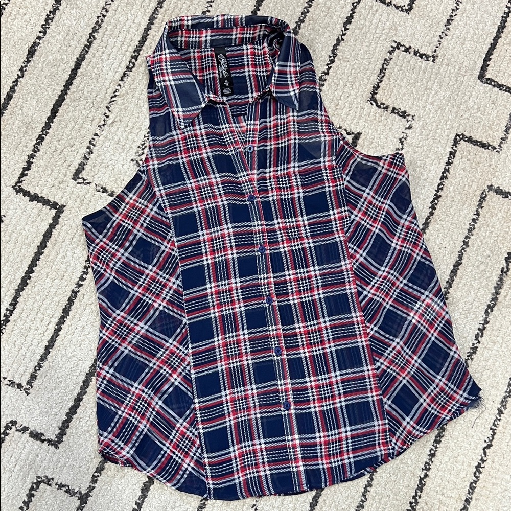 Pretty Little Liars by Aeropostale Plaid Sleeveless Shirt